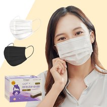 그린비 마스크 국산 비말차단 4중MB 일회용 대형, 50매입, 1개, 블랙