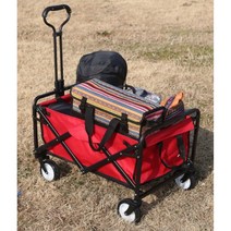 캠핑 튼튼한 간편 접이식 웨건 핸드 혼캠 백패킹 캠프파이어 취사 캐리어, 블랙