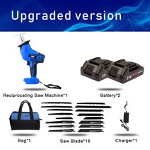 컷쇼 전기 충전 소형 컷쏘 컷쑈 기계톱 전기톱 멀키터커 직소 무선 왕복 톱 PVC 파이프 21V 목재 금속 절단, 03 PTET00102AUpgraded_02 EU