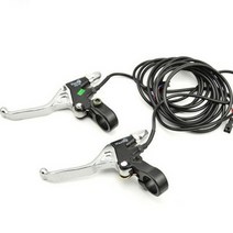 전동킥보드 튜닝 부품 개조 용품 스쿠터 1 쌍 브레이크 핸들 전자 후면 브레이크 레버 차단 전원 브레이크 레버 핸들 그립 사이클링, silver, CHINA