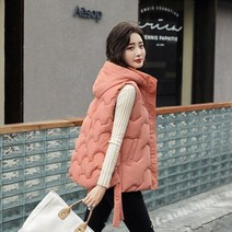 패딩 조끼 여성 다운 리틀 브림 자켓 코트