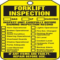 Accuform TRS305CTP Forklift Status Tag Legend