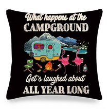 쿠션 크리스마스 장식 야외 캠핑 테마 해피 자동차 편지 인쇄 쿠션 커버 현대 홈 장식 소파 베개 케이스, 45x45cm, 16 Style 16