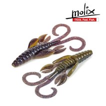 몰릭스 배스 쏘가리 루어 웜 프리키 플립 4 Freaky Flex 소프트베이트 낚시, 137 candy craw