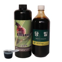 [가든팜] 이엠(EM)원액 이엠존 1000ml 당밀, EM원액1리터+당밀1리터+계량컵