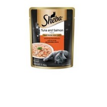 쉬바 고양이 주식 파우치 참치와 연어, 70g, 4개