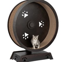 무소음 고양이 캣힐 고양이 러닝 휠 Roda kucing 운동 휠 장난감, 02 Black