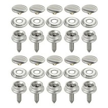 요트 악세사리 수상 선박 부품 보트 소품 30pcs 스테인레스 스틸 태핑 스냅 패스너 키트 텐트 해양 캔버스 커버 도구 소켓 버튼 자동차 캐노피 액세서리, 30개