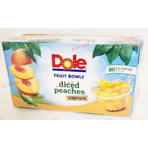 Dole 복숭아 컵 113g x 16개 과일 통조림 돌