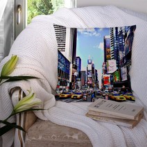 차량허리쿠션 밸런스온방석 기능성방석 뉴욕 야간 베개 커버 쿠션 호텔 카시트 백 소파 홈, 561+60x60