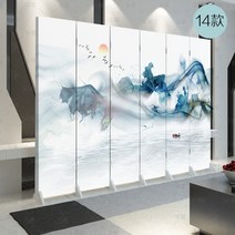 유럽식 접이식 가벽 이동식 차단벽 병풍 거실 원룸 베란다 심플 모던 가림막 가정용 사무실 칸막이 시공 경량 식당용 우드레이 래핑 셀프 주방 침대 가벽 공간분리 파티션 분할 침실, 6부작정제 14종