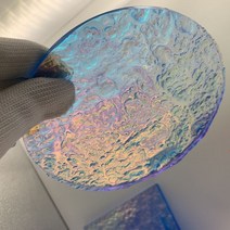 라운드 PMMA 바위 표면 플렉시 유리 아트 장식 아크릴 시트 무지개 빛깔의 다채로운 보드 맞춤형 주름판 6mm, [01] Rainbows, [09] DIA 200mm 5PCS