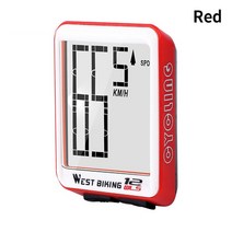 평로라 안전바 무선 유선 자전거 컴퓨터 백라이트 속도계 주행 거리계 방수 사이클링 스톱워치 로드, 02 Red