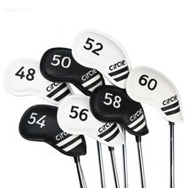 써클디자인 아이언 웨지 48도 50도 52도 54도 56도 58도 60도 헤드 낱개 커버, 색상 : 블랙 52도