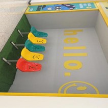 [2인 3인 4인 5인] DIY 원하는 색상과 순서를 고를 수 있는 주문제작 의자 쇼핑몰 카페 매장 대기의자 감성의자, 9.웃는 얼굴 스티커가 있는 5인용