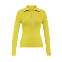 양털니트 품 형과 아우 신 전문점 2023 년 봄계절 슬림 지퍼 카라넥 솔리드 무지 왕골니트 4987886758