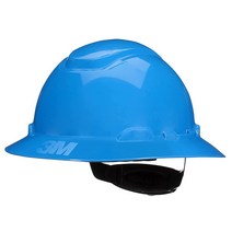 SecureFit 3M 안전모 H-810SFR-UV 네이비 블루 통기성 없는 풀 브림 스타일 안전 헬멧 우비케이터 센서 포함 4포인트 압력 확산 래칫 서스펜션 ANSI Z87.1, Blue_Vented with Uvicator
