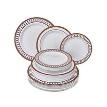 파티를 위한 빨간 크리스마스 플라스틱 접시 20개의 샐러드 접시 9인치 헤비 듀티 일회용 접시 세트 우아한 차이나 룩을 위한 파인 다이닝 플라스틱 접시 휴일 및 이벤트를 위, 20인분, 빨간색