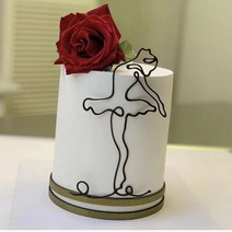 파티용품 풍선 아프리카별풍선 다이소풍선막대 아크릴 아트 레이디 페이스 케이크 토퍼 생일 축하 장식웨딩 토퍼파티, 4pcs, 03 C