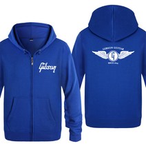 폴라폴리스집업 후리스 남성의 지퍼 후드티 지포 숲 Gibson Guitar Flying G Logo음악 록
