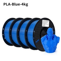가정용3d프린터 4KG PLA 필라멘트 1.75mm 3D 인쇄 플라스틱 소재 FDM 프린터용 거품 없음 다양한 색상, [03] Blue, SkyBlue