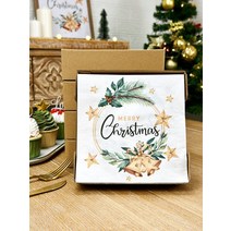 크리스마스 테이블 파티냅킨 가정용 프린트 디너냅킨 카페 레스토랑 식탁냅킨 50매