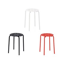 이케아 MARIUS 마리우스 스툴 철제 의자 블랙 화이트 레드 보조 미니 카페 사무실, 레드 602.461.98 / 1개
