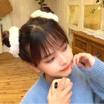 ﻿ C989so 리얼토끼털 이비스 헤어끈 머리끈 곱창밴드