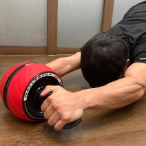 크로잉 AB슬라이드 레드블랙 ab 롤아웃 휠 롤러 남자 여자 복근 뱃살빼는 코어 운동기구, 블루블랙