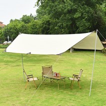 방갈로 원두막 바베큐장 공장 현장 작업자 대형 캐노피 야외 텐트 캠핑 피크닉 천막 방수 전망대, [01] 유사 황금 캐노피 3x3미터 3-4명