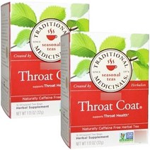 트레디셔널메디시널스 쓰로트 코트 허벌 티, 2g, 32개입