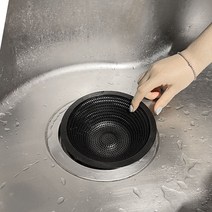 2+2 싱크대 배수구 거름망 세트 씽크대 음식물 배수구망 커버 배수캡 쓰레기망 덮개 걸음망 뚜껑 탈수기 배수망 배수구캡, R99396B(블랙2+2
