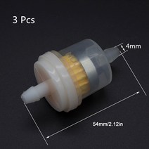 오토바이 필터 오토바이 가솔린 가스 연료 오일 필터 3 개 범용 스쿠터 더트 바이크 ATV Go Kart 4mm 구멍