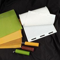 제빵 실리콘 밀랍 매트 DIY 벌집 핸드 프레스 성형 양봉가 기본 플레이트 엠보싱 시트 양초 만들기 금형, [01] Orange