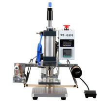 에어 금박 인쇄기 상표 핫 스탬프 압인기 동판 가죽, WT-QS90 T 슬롯 이중사용/에어펌프 제외