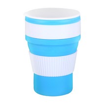 400ml 접이식 물 커피 머그 여행 여행 접을 수있는 BPA 무료 실리콘 컵 음식 등급 음주웨어 찻잔, LB, F, 1개