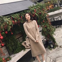 셀러허브 여성패션 [오노마] ONM 3컬러 니트 후드 롱원피스 니트원피스 캐주얼원피스