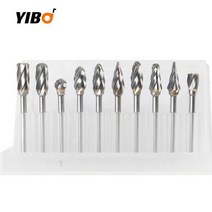 개 대 거친 치아 텅스텐 카바이드 로타리 파일 알루미늄 밀링 커터, 10개