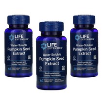 [3개] 라이프익스텐션 수용성 호박씨 추출물 60캡슐, 3개, 60정