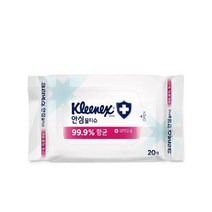 크리넥스 안심 물티슈 휴대용 20매X12개, 없음