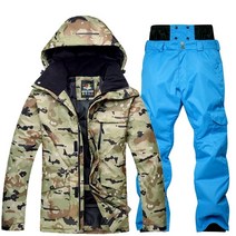 BEAPRO24 남성 여성 아우터 스키복 보드복 세트 상하의 겨울 따뜻한 위장 스키복 남성 세트 야외 눈 옷 방