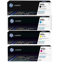 HP Color LaserJet Pro MFP M477fdn 정품토너 4색1세트 CF410X/CF411X/CF412X/CF413X 대용량 NO.410X, 1개, 검정+컬러