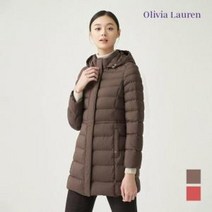 올리비아로렌 / 후드 탈부착 경량점퍼 VOBKDXW9391 / 애플아울렛 ( 그레이 브라운 레드 )