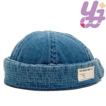 예지스토리 패시얼 레트로 빈티지 데님 와치캡 챙없는 모자