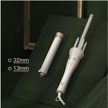 볼륨 앞머리 물결 빗 봉 고데기 비비드보그 vav208b 전자동 컬링 다리미 전기 회전식 다림질 대형 울 롤 32mm 및 13mm 2 in 1 헤어 컬러, 13 32, 에게
