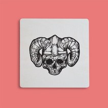 기타 바보사랑[디자인바운스]skull_011 으스스 해골그림 우드컬러링 DIY 우드캔버스 145x145