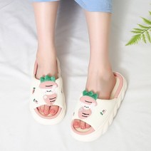 푹신한 핑크 당근 여성 슬리퍼 층간소음 실내화 거실 사무실 병원 실외 겸용