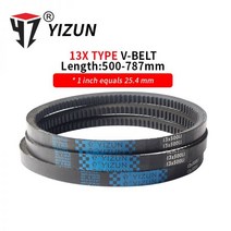 YIZUN-AX/13x500 ~ 787mm 하드 와이어 고무 드라이브 내부 링 긴 산업용 드라이브 농업 기계 톱니 V 벨트, 13X737 mm Li, 1 개