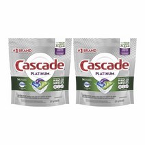 Cascade 플래티넘 액션팩 프레시 식기세척기용 세제, Platinum, 2개
