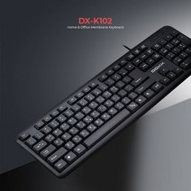 DOXX 저소음 USB 유선 사무실 에서 조용히 사용가능한 키보드 DK-K102, 블랙, 일반형